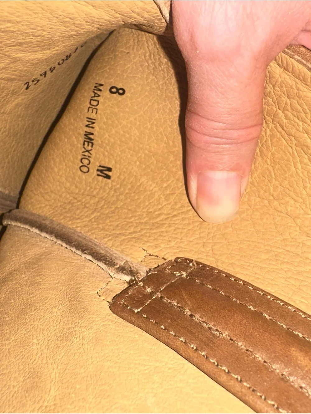 Source Unknown Tan Over-the-Knee Western Boots with Stitching